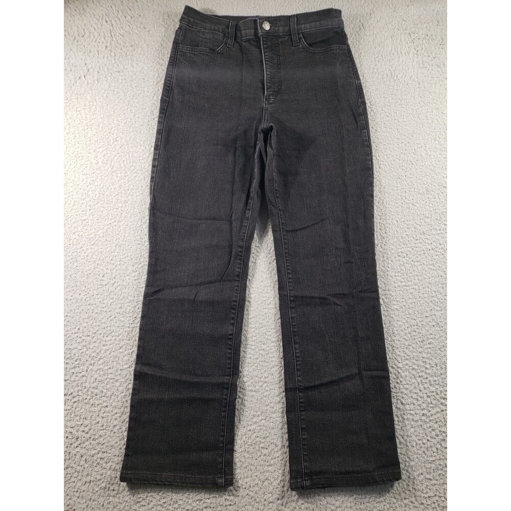 Not Your Daughter's Jeans Womens 8 Black Beaded Straight Leg NYDJ Stretch 28x28